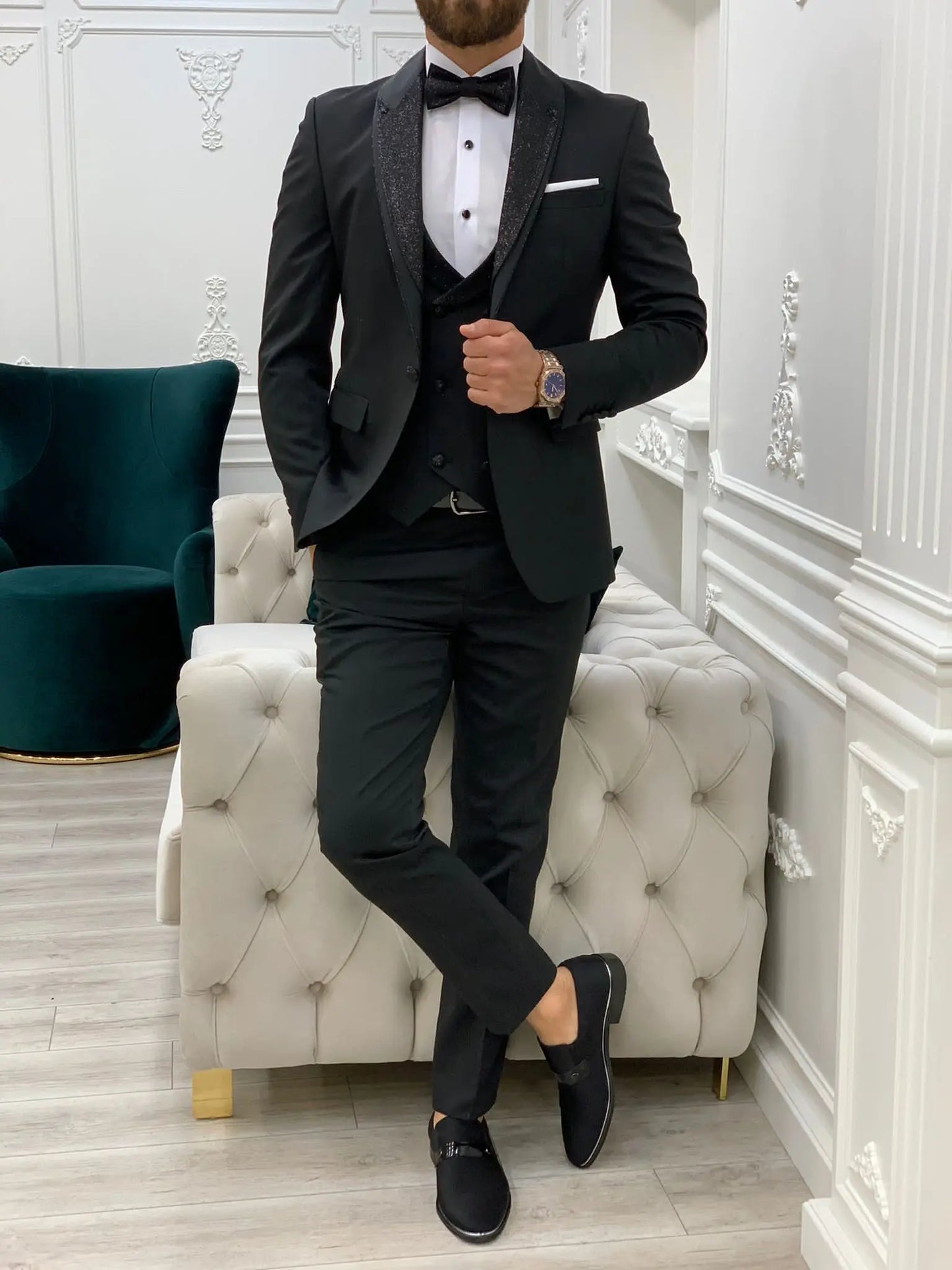 Bethesda Black Shawl Lapel Tuxedo: Timeless Elegance for Formal Occasions - BRABION