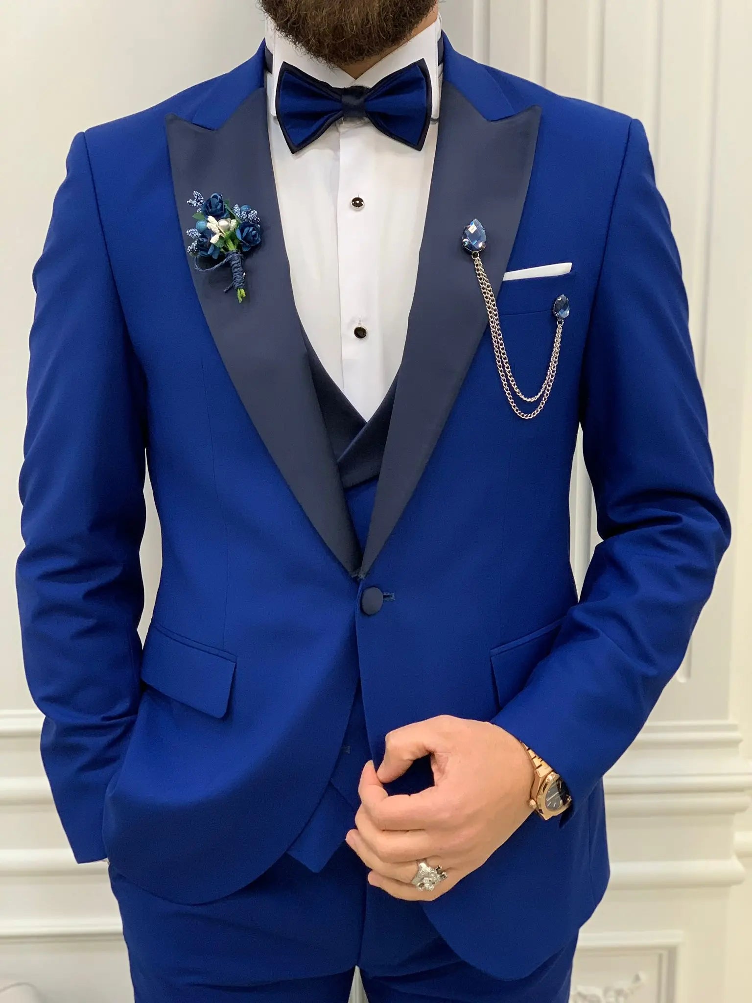 Perris Sax Slim Fit Tuxedo - BRABION