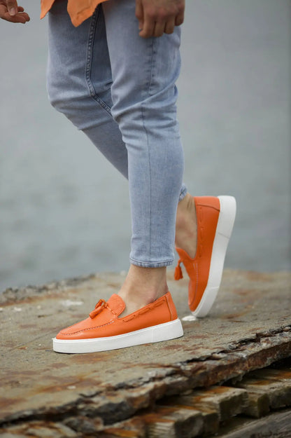 Prince Leather Tassel Detail Shoes - BRABION
