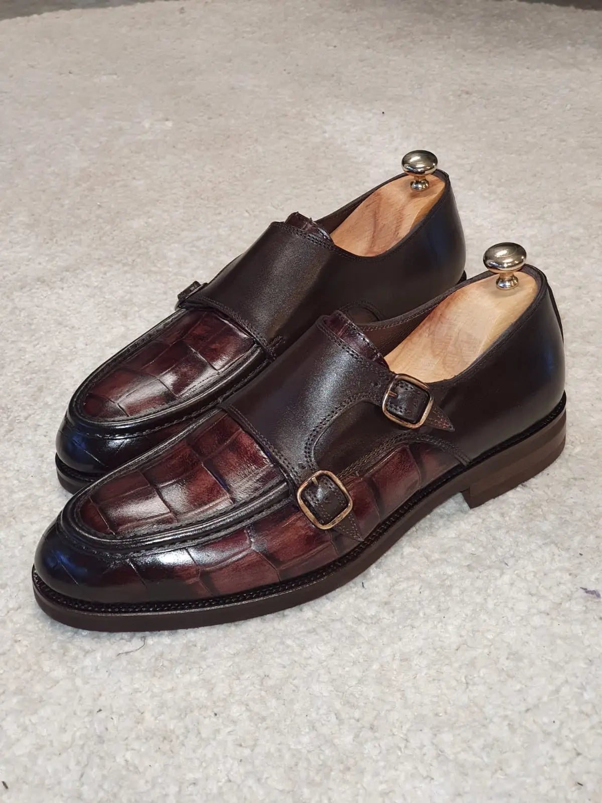Montreal Brown Monk Strap Loafers for Men - BRABION