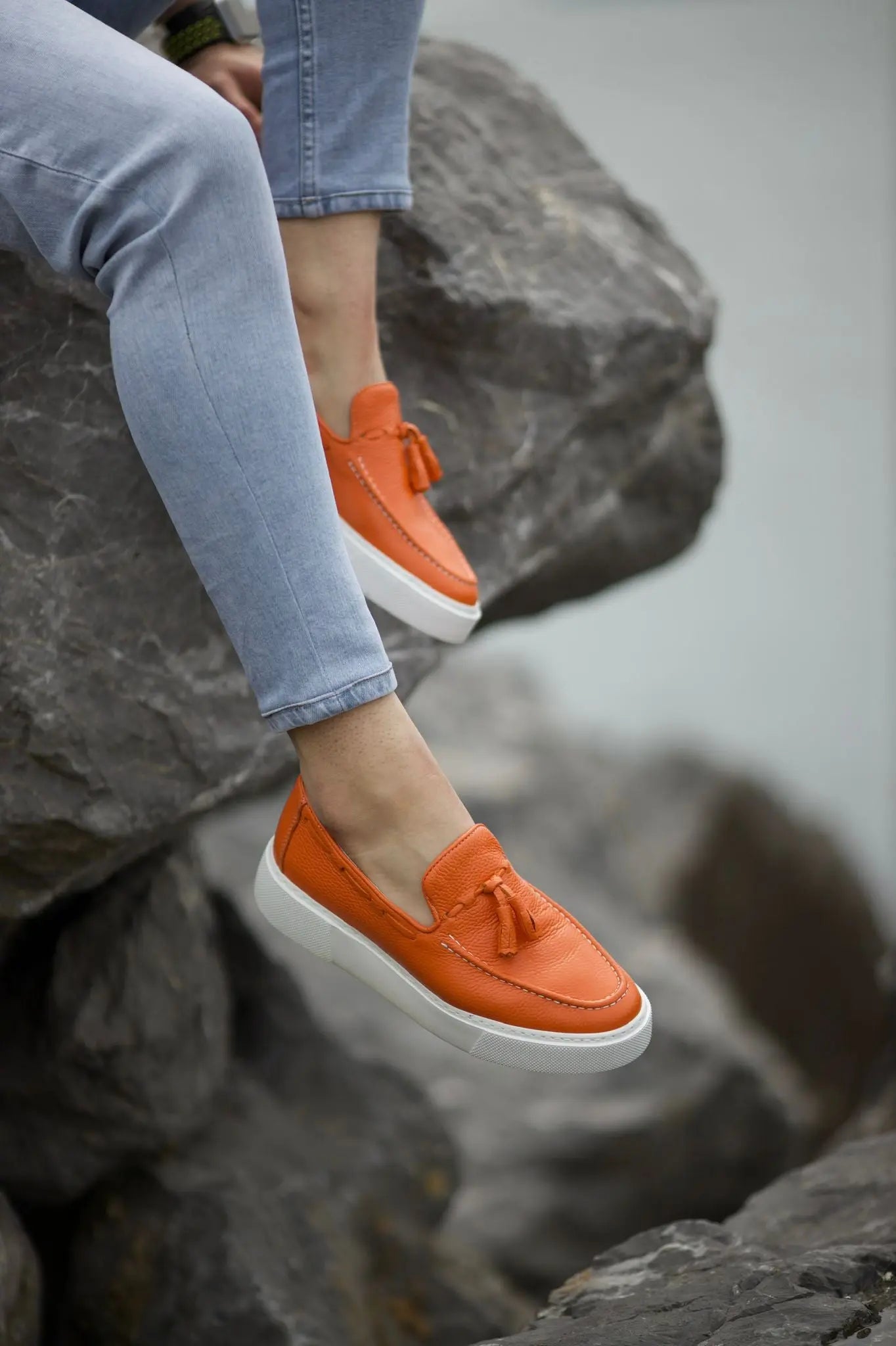 Prince Leather Tassel Detail Shoes - BRABION