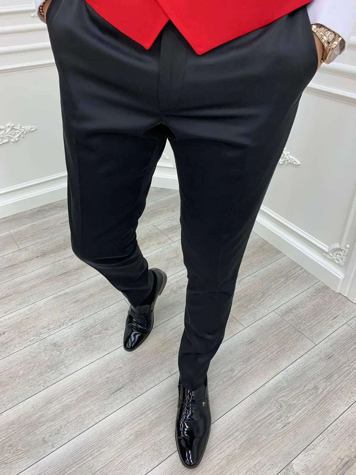 Napoli Red Slim Fit Shawl Lapel Tuxedo - BRABION