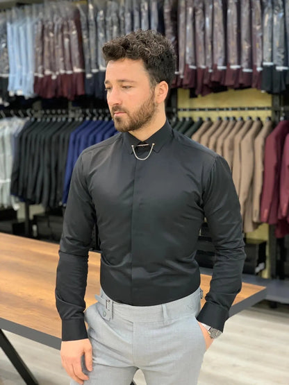 Jake Black Slim Fit Shirt for All Occasions - BRABION