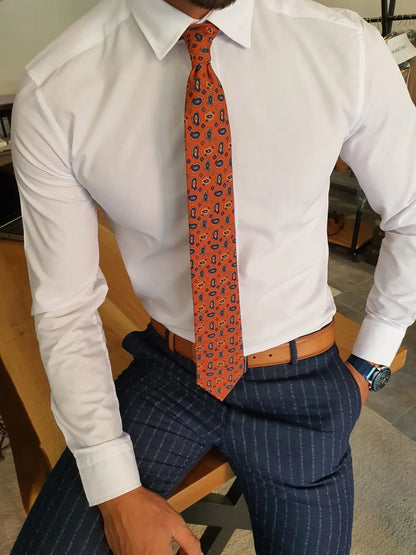 Men's Navy Blue Pinstripe Double Breasted Suit BOJONI