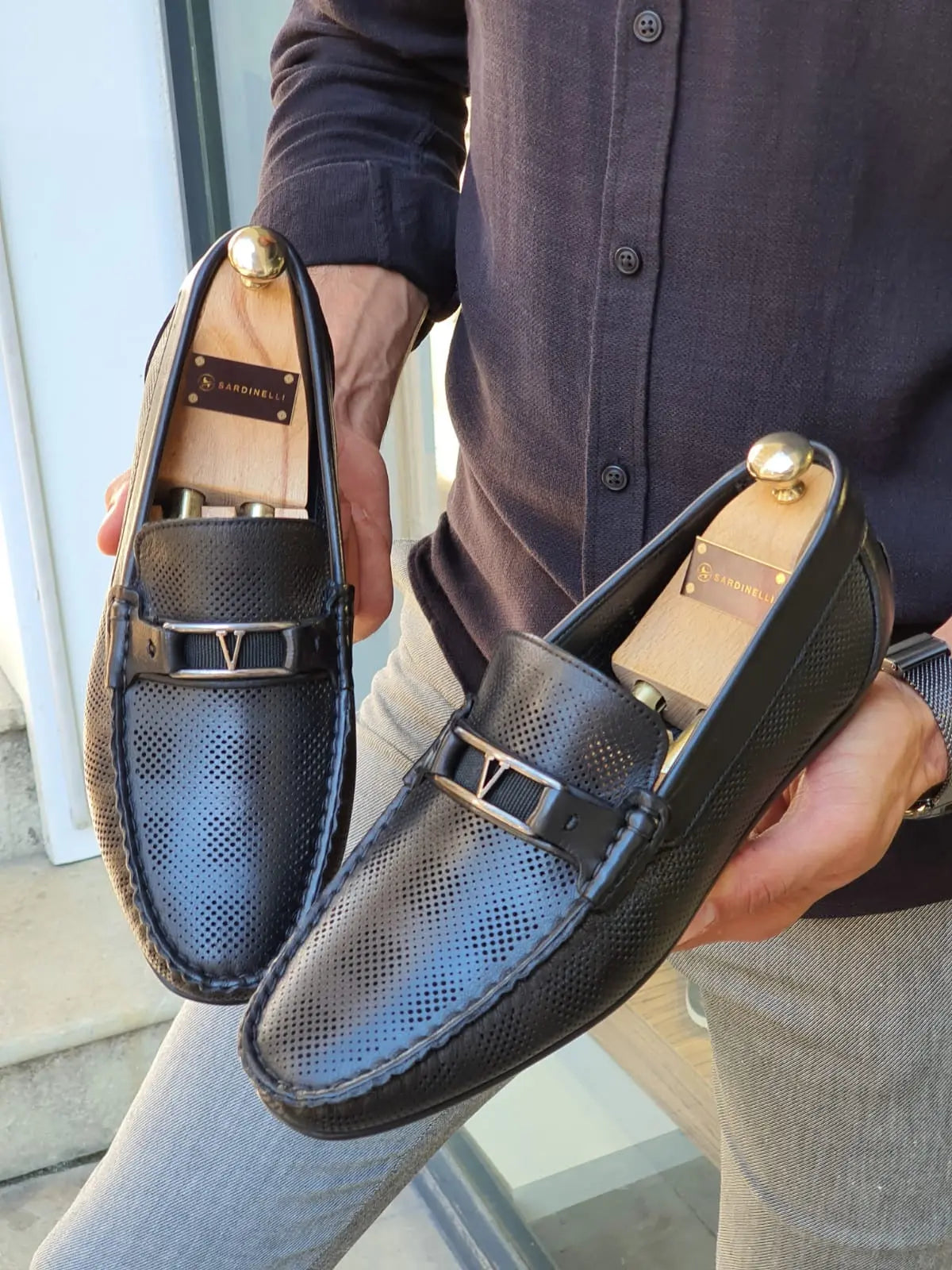 Custer Black Bit Loafers - BRABION