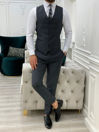 Lance Gray Slim Fit Suit - The Perfect Blend of Style and Comfort BOJONI