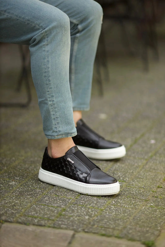 Naposi Eva Sole Lace Black Shoes - Premium Leather Footwear for Every Occasion - BRABION
