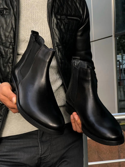 Aqua Black Chelsea Boots - BRABION