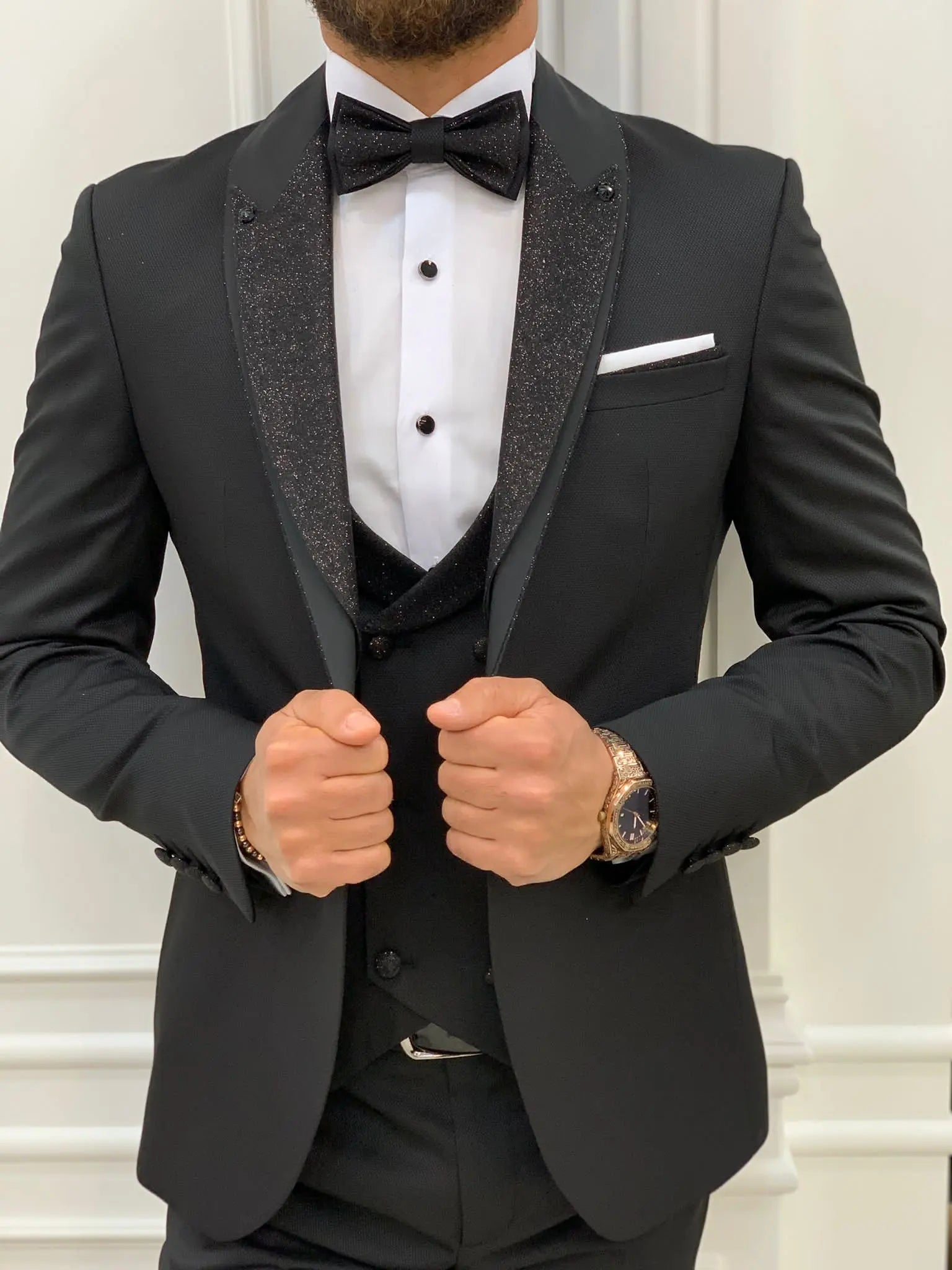Bethesda Black Shawl Lapel Tuxedo: Timeless Elegance for Formal Occasions - BRABION