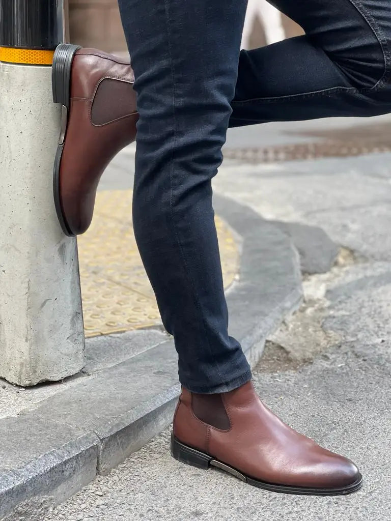 Remy Brown Chelsea Boots - Timeless Leather Elegance - BRABION
