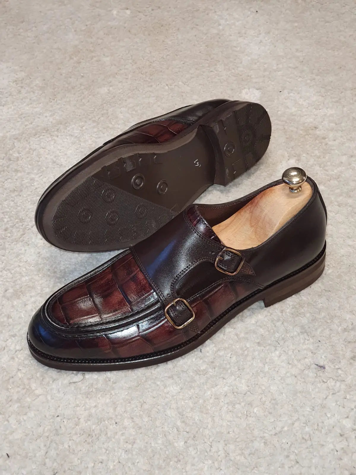 Montreal Brown Monk Strap Loafers for Men - BRABION