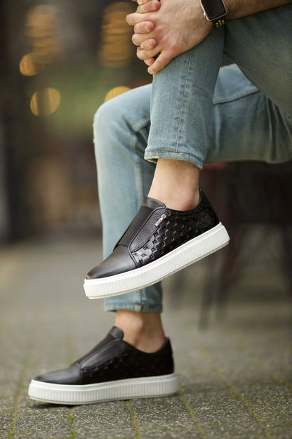 Naposi Eva Sole Lace Black Shoes - Premium Leather Footwear for Every Occasion - BRABION
