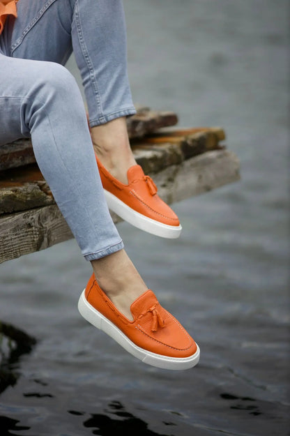 Prince Leather Tassel Detail Shoes - BRABION