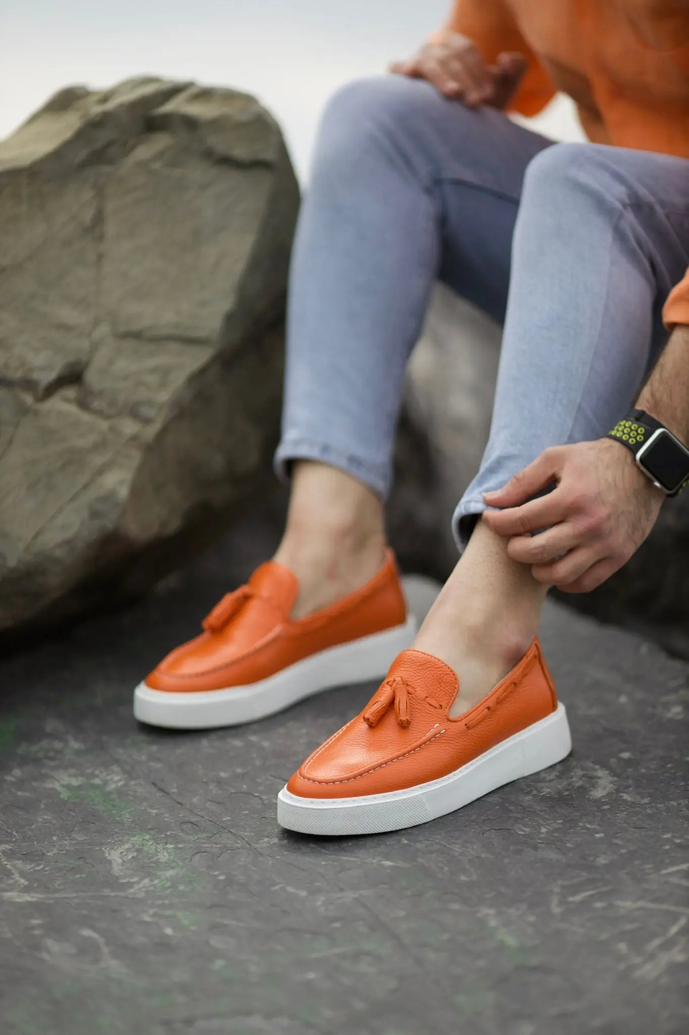 Prince Leather Tassel Detail Shoes - BRABION