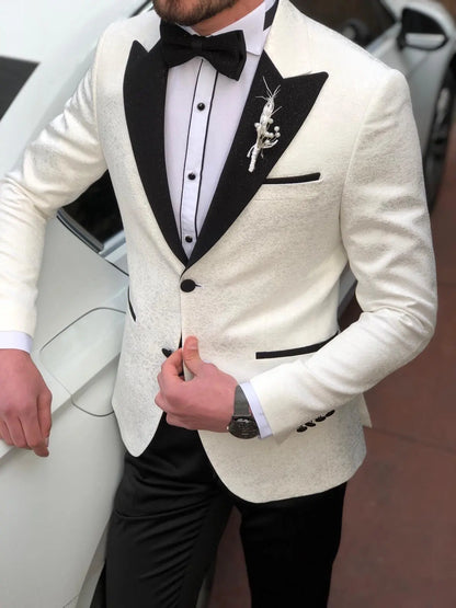 Bernard White Slim Fit Tuxedo - BRABION