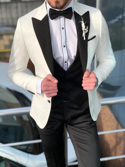 Bernard White Slim Fit Tuxedo - BRABION