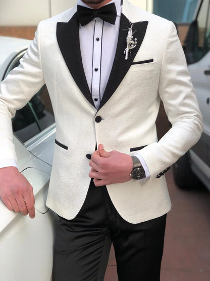 Bernard White Slim Fit Tuxedo - BRABION