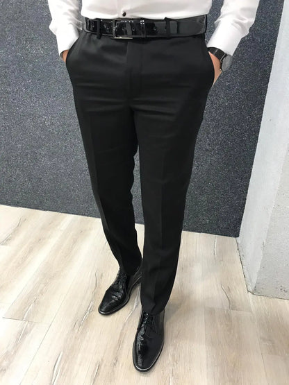 Infinite Royal Black Velvet Tuxedo – Luxurious Slim Fit for Formal Occasions - BRABION
