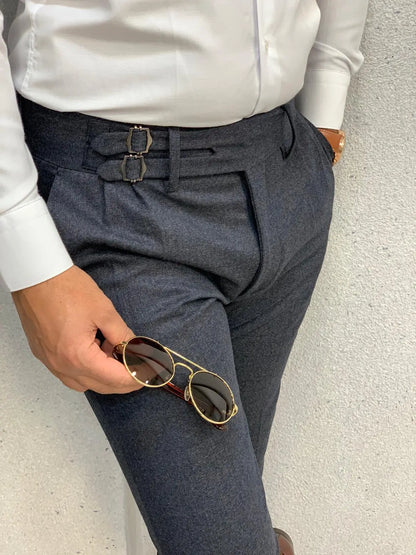 Kingston Navy Slim Pants - BRABION